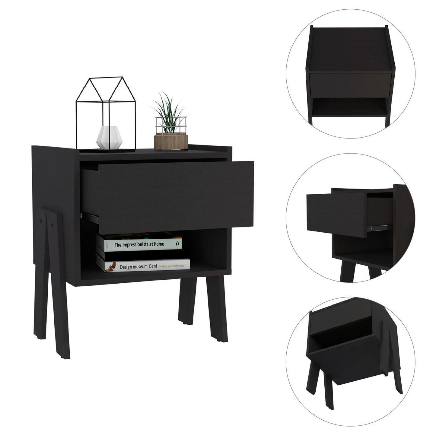 Compact Storage Nightstand